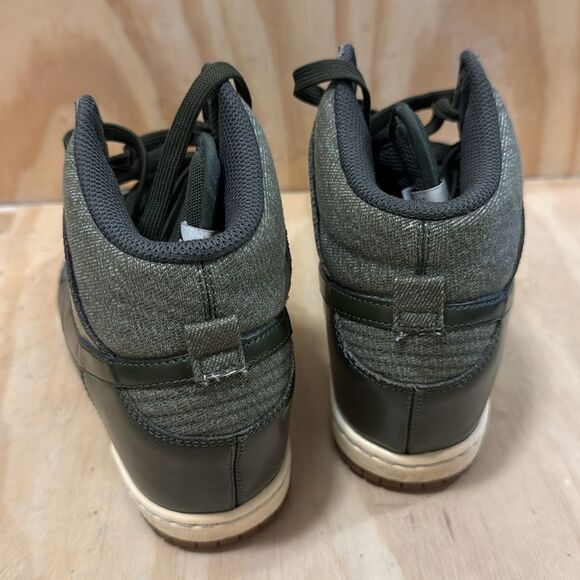 Nike Dunk High Sky Hi Hidden Wedge Forest Green Gum Sneakers Women’s Size 8 Camo - Picture 4 of 8